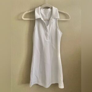 White Polo Sleeveless Tennis Dress